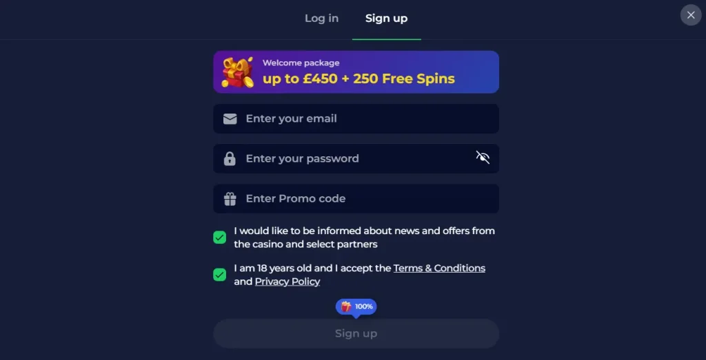 Sign Up Process